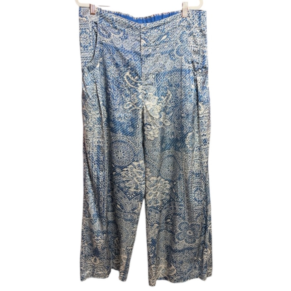 Johnny Was Lauchlen Wide leg Silk Pants. Size L - Picture 3 of 12